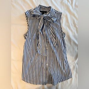 Banana republic striped tie tank top blouse